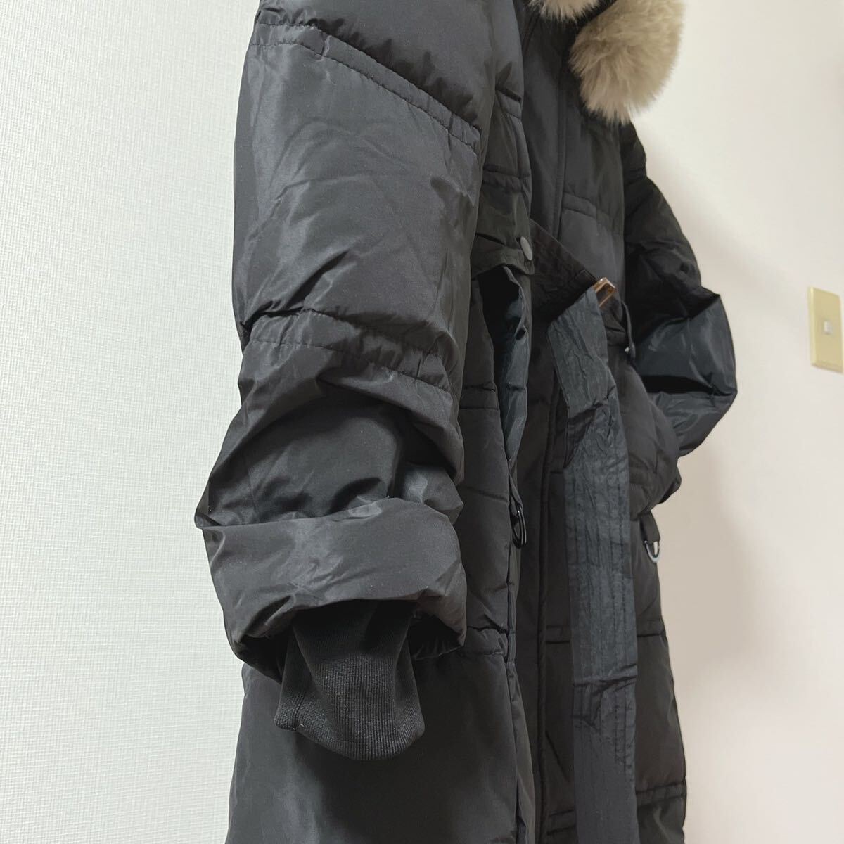 SALE Lサイズ レディース ファー付き ロングダウンコート 中綿 SALE Lサイズ レディース ファー付き ロングダウンコート 中綿