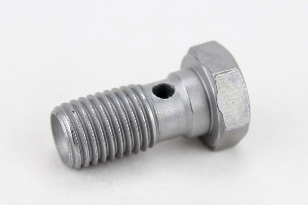 送料格安 M10 1.25mm バンジョーボルト 銅ワッシャー2枚付屬 シングル 10mm P1.25 ブレーキマスター オイルクーラー クラッチマスター
