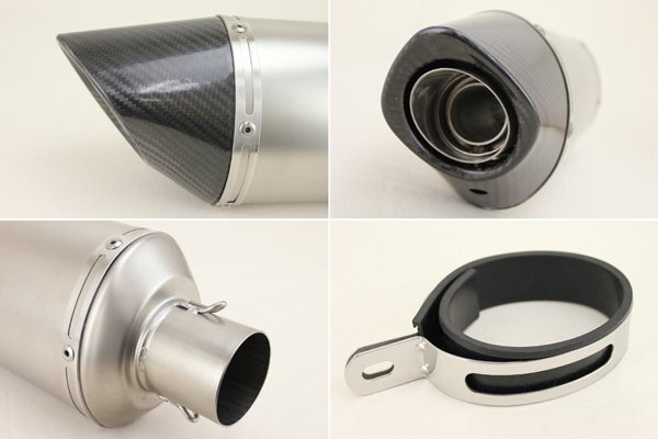 280mmカーボンエンドサイレンサーZRX1100 GPZ900R ZX-9R ZZR1400 ZX-11 ZRX1200 ゼファー1100 ZRX400 ZZR400 GPZ400F ZX-10R ZZR1100 12R