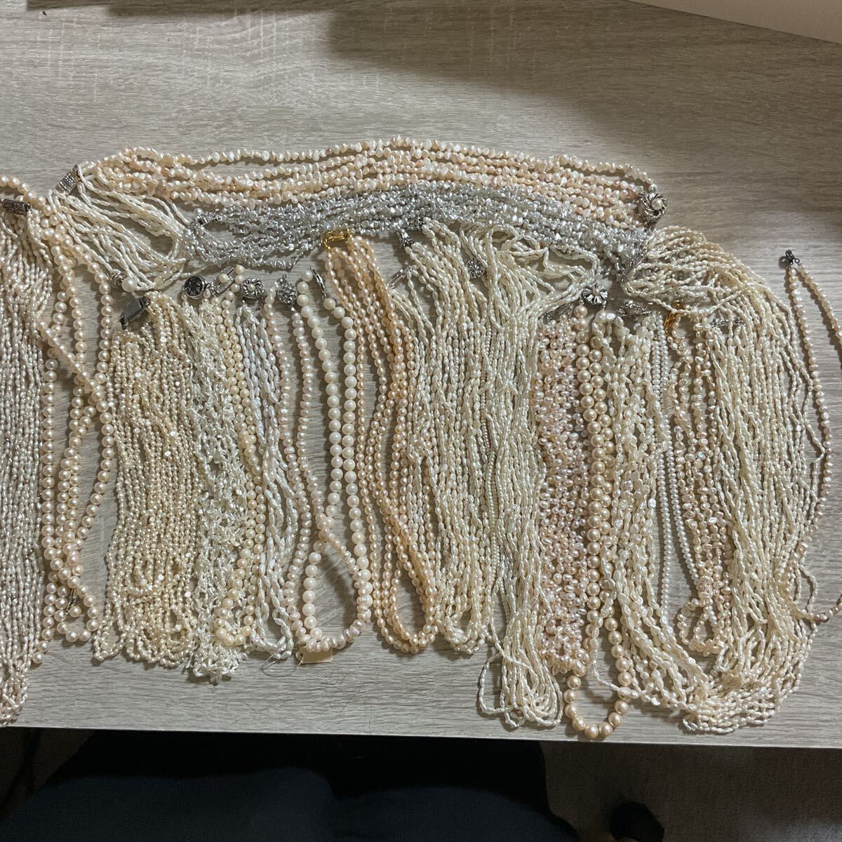 1001-2 淡水パール 真珠 バロックパール SILVER アクセサリー ネックレス イミテーション　含む　まとめ