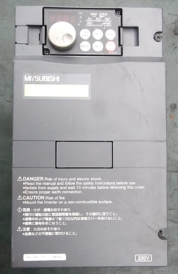 ま三菱製インバータFR-F720P-3.7K 三相200V 機械装置・回転数制御・ ま三菱製インバータFR-F720P-3.7K 三相200V 機械装置・回転数制御・