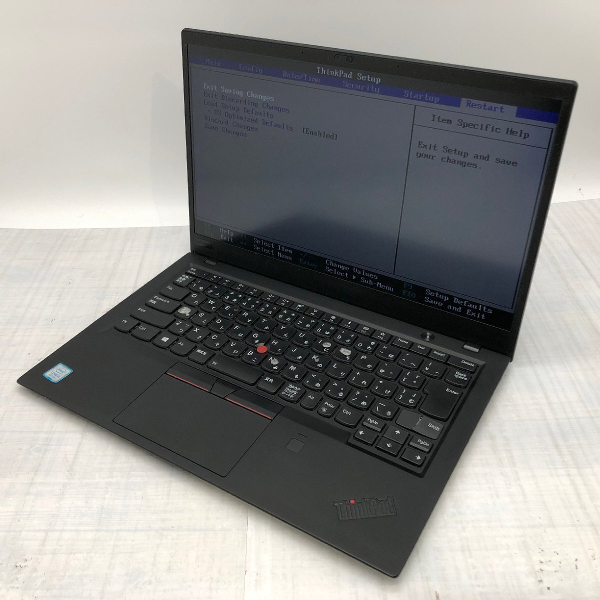 【難あり】 Lenovo ThinkPad X1 Carbon 20KG-A00SJP Core i5 8250U 1.60GHz/8GB/256GB(NVMe) 〔C0214〕