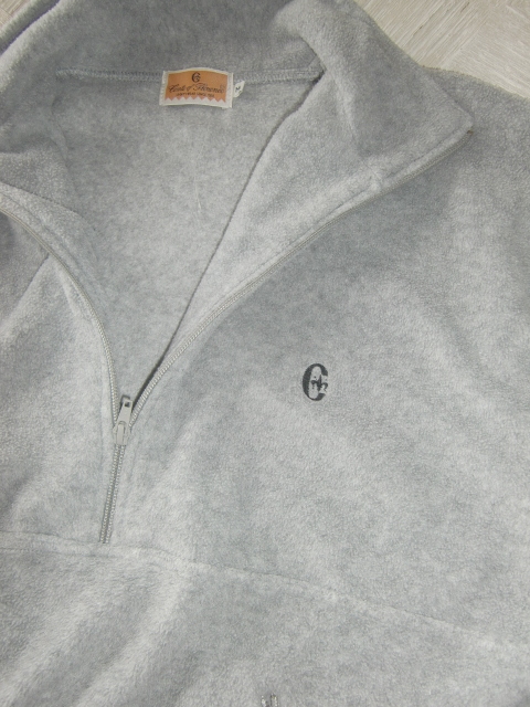 送料無料 90’s イタリア製 Conte of Florence ハーフジップ プルオーバー トラック ジャケット フリース シャツ 90年代 旧タグ スナップT_画像9