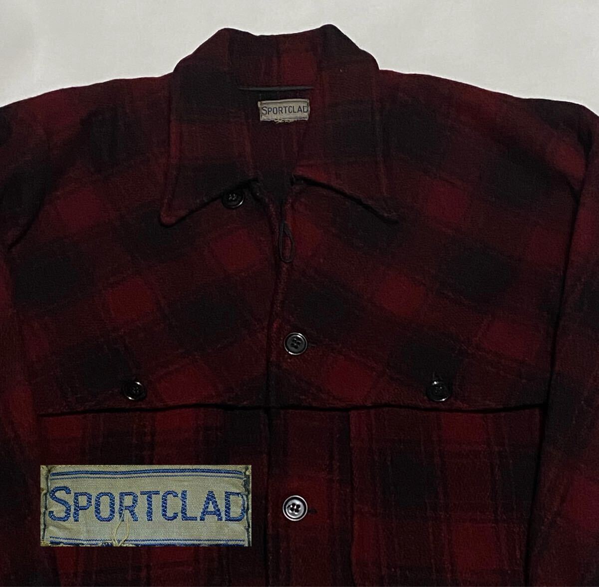40's SPORTCLAD シャドーチェック ウール ダブルマッキーノ 40's SPORTCLAD シャドーチェック ウール ダブルマッキーノ