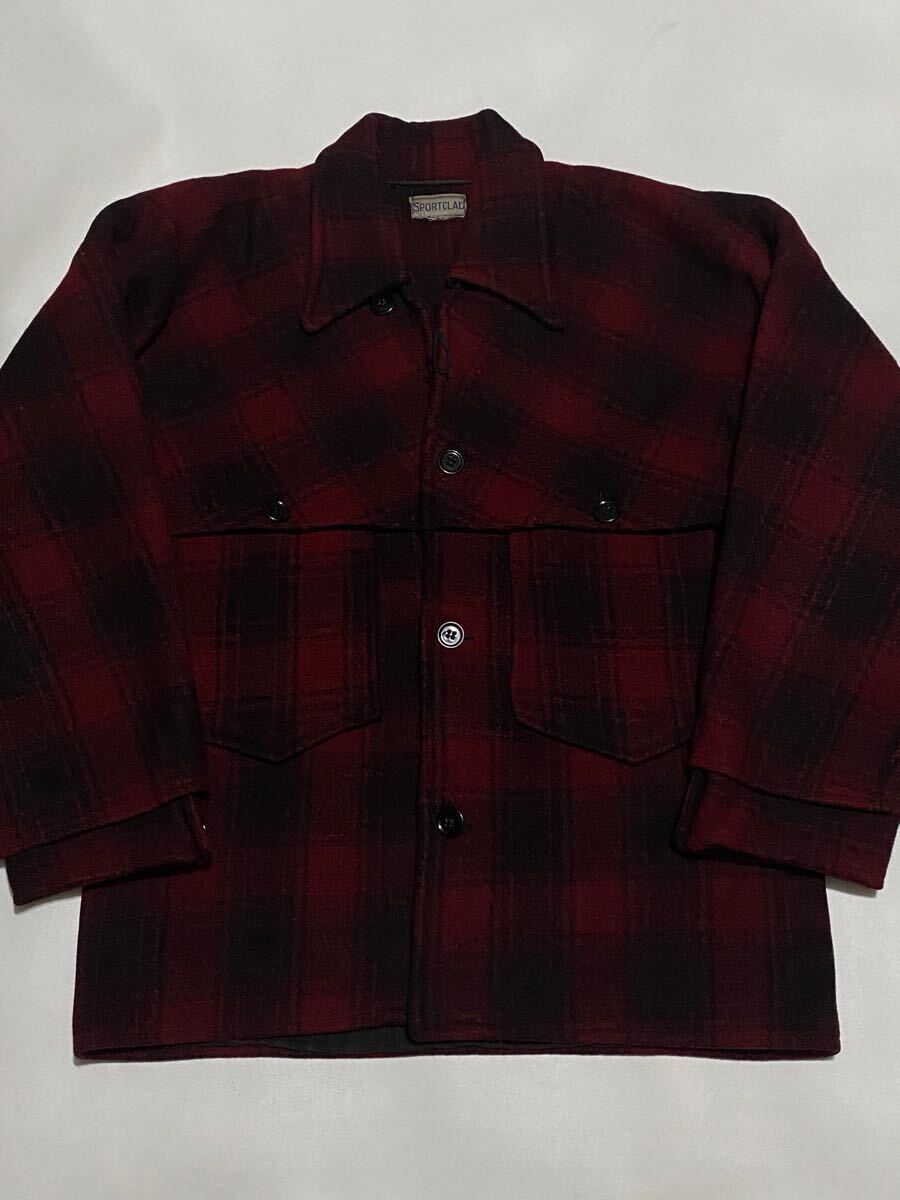 40's SPORTCLAD シャドーチェック ウール ダブルマッキーノ 40's SPORTCLAD シャドーチェック ウール ダブルマッキーノ