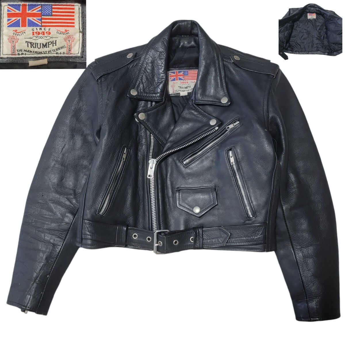 triumph leather jacket ダブルライダース triumph leather jacket ダブルライダース
