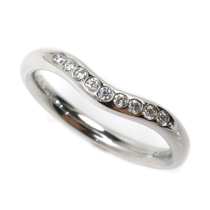 【全商品オープニング価格 特別価格】 TIFFANY&Co. ティファニー Pt950プラチナ カーブドバンド プラチナ