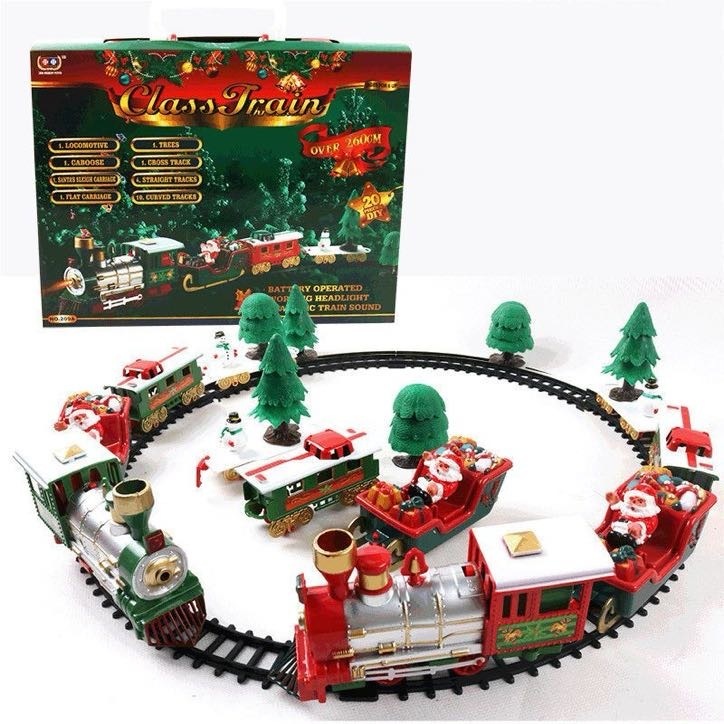 箱潰れあり クリスマス 列車セット クリスマスギフト 乾電池式 鉄道 子供電車のおもちゃ ジオラマ ミニトレイン 玩具 クリスマスプレゼント