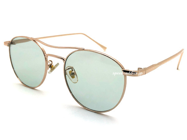 W BRIDGE BOSLLINGTON SUNGLASS GOLD × LIGHT GREEN/ダブルブリッジボスリントンウェリントンボストンアイウェア個性的カジュアル小ぶり