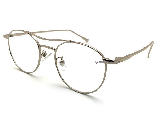 W BRIDGE BOSLLINGTON SUNGLASS SILVER × CLEAR/ダブルブリッジボスリントンサングラスツーブリッジラウンド型伊達眼鏡レトロシャープ細渕