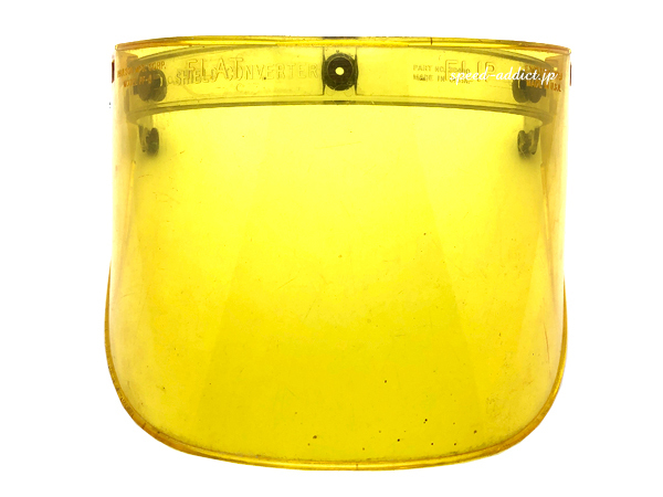 70's VINTAGE PAULSON FLAT FLIP UP SHIELD MODEL FF-6 YELLOW/ビンテージポールソンフリップアップフラットシールド可動式ヘルメット保護