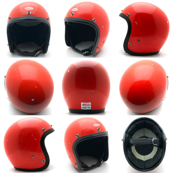 送料無料 BELL 500-TX ORANGE 57cm/ベル500txオレンジビンテージヘルメットtoptexハーレーチョッパーバイクナックルmchalマックホール60s