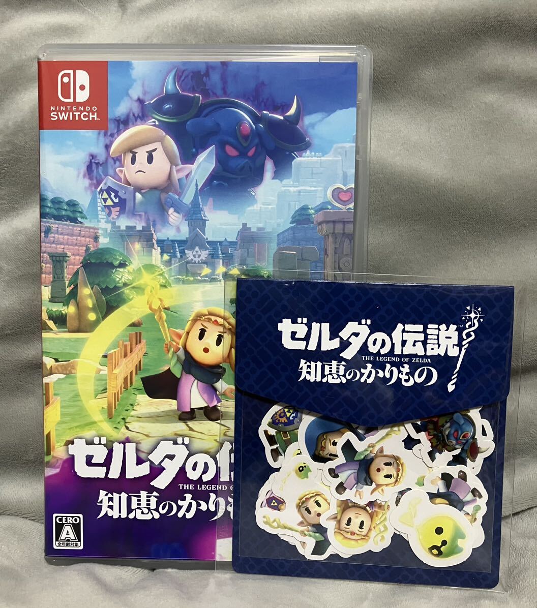 ニンテンドースイッチ ゼルダの伝説 知恵のかりもの フレークシール Nintendo Switch ソフト 美品