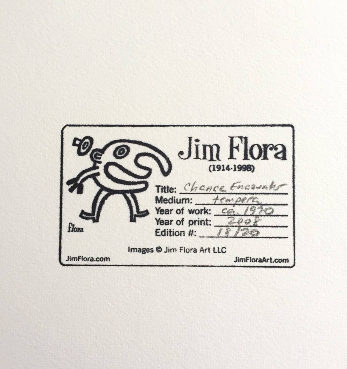 Jim Flora Chance Encounter ポスター 20枚限定