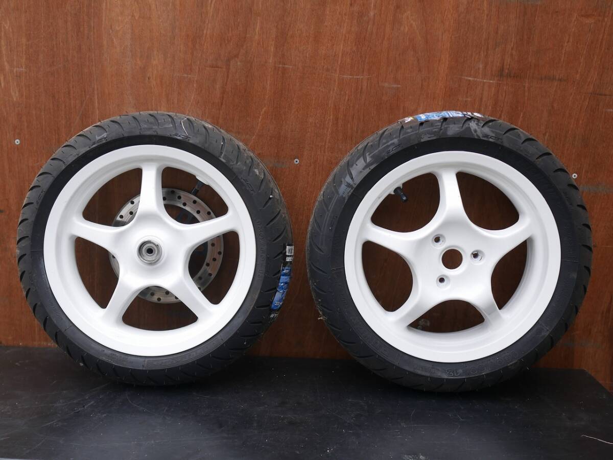 AEROX50 　前后ホイール　再涂裝済み　タイヤ　ミシュラン　パワーピュア　F:130/60-13 R:140/60-13