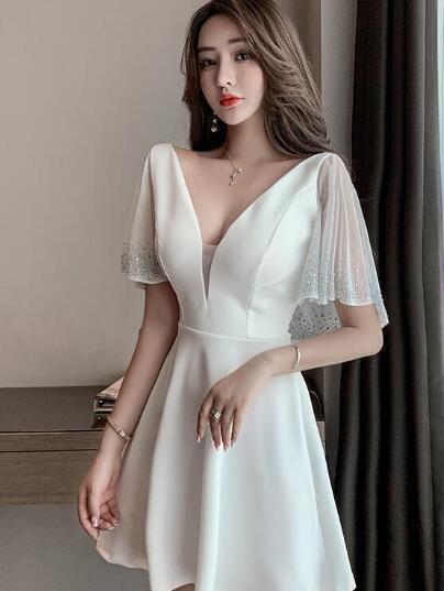 LDL3177# 新入荷オシャレワンピース◇　　レディースladies　美ライン◇dress　きれいめ　　　披露宴　　ミニ丈　　sexy　　フレア