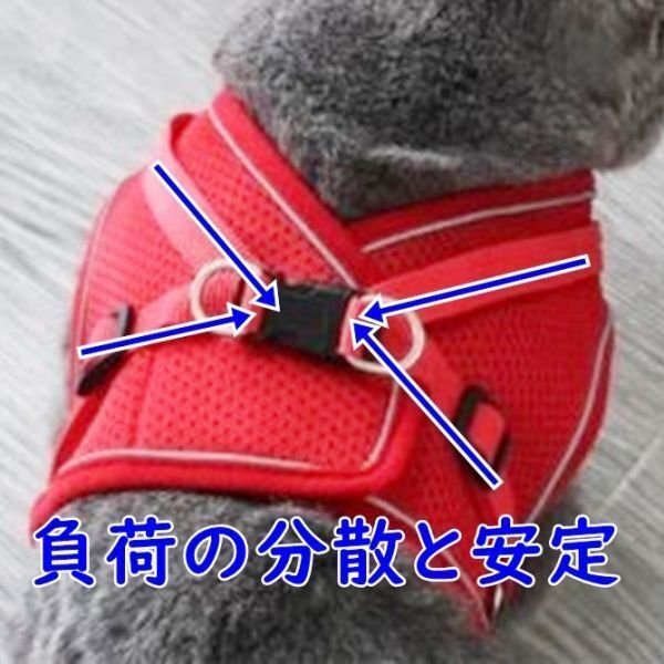 LDL2630# 犬 貓★ハーネス＆リード【XLネイビー】メッシュで柔らかい 著せやすい 苦しくない 犬服 胴輪 中型犬【XL 濃紺 青】ベスト型 洋