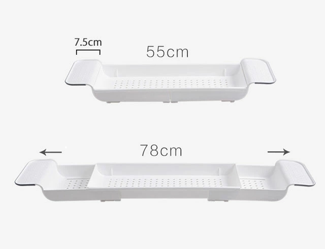 LDL1667#ba старт черный эластичный ванна tray ширина 55cm~78cm× длина 17.5cm× высота 5cm ванна белый серый Monotone 