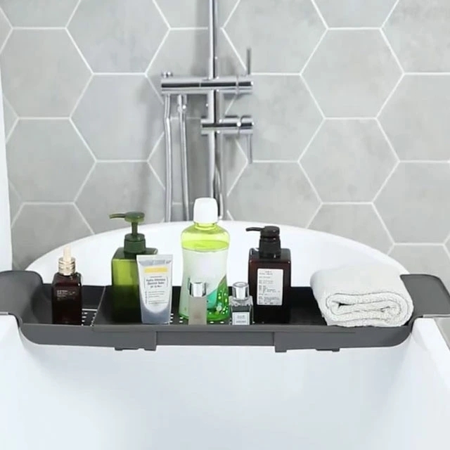 LDL1667#ba старт черный эластичный ванна tray ширина 55cm~78cm× длина 17.5cm× высота 5cm ванна белый серый Monotone 