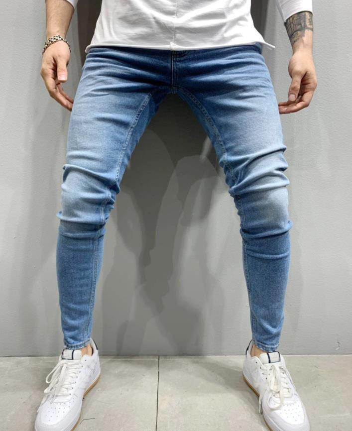 LDL3372# ジーンズ メンズ　デニムパンツ 　ジーパン ストレッチ スキニーパンツ ロング丈 ウォッシュ ボトムス ダメージ加工新品　S～3XL