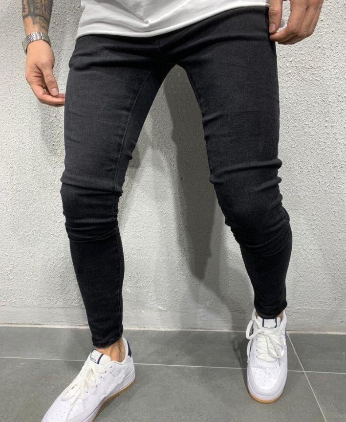 LDL3372# ジーンズ メンズ　デニムパンツ 　ジーパン ストレッチ スキニーパンツ ロング丈 ウォッシュ ボトムス ダメージ加工新品　S～3XL