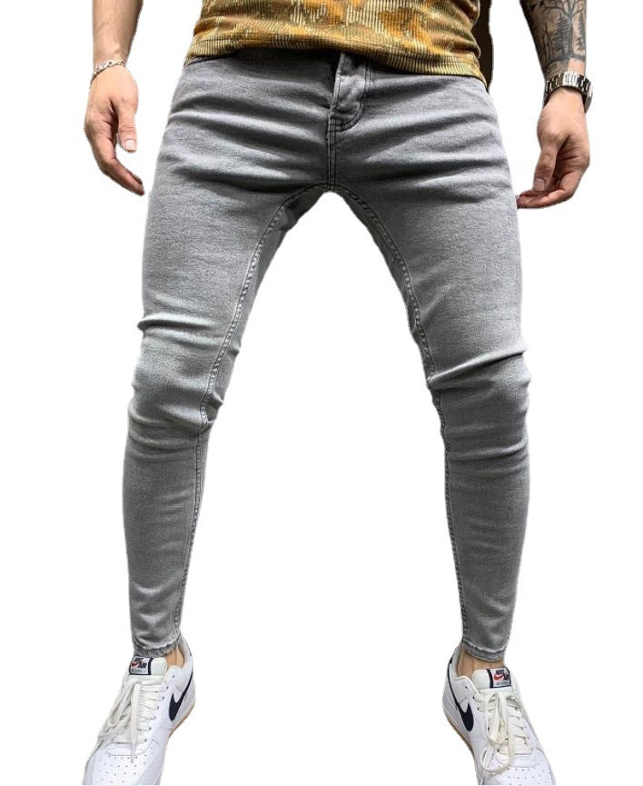 LDL3372# ジーンズ メンズ　デニムパンツ 　ジーパン ストレッチ スキニーパンツ ロング丈 ウォッシュ ボトムス ダメージ加工新品　S～3XL
