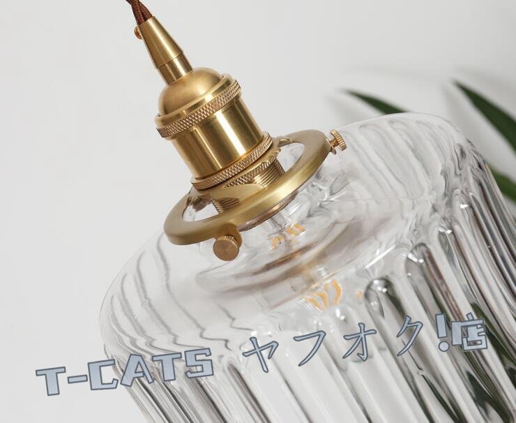 新品☆北歐ペンダントライト ガラス デザイン LED ハンギングランプ カフェ レトロデザイン グリーン 2色