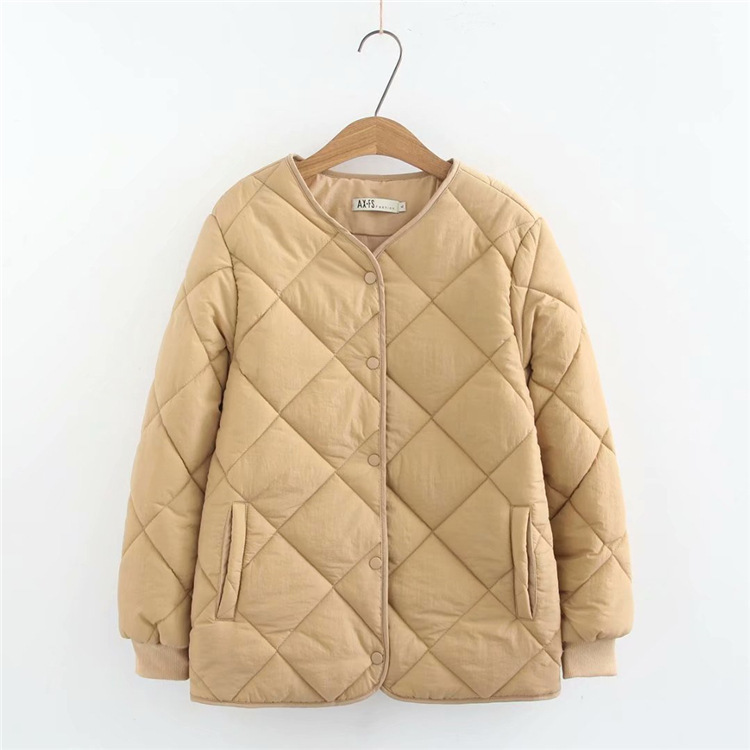 LGH360#[M-4XL グレー] レディース ショート丈 中綿ジャケット 中綿コート アウター