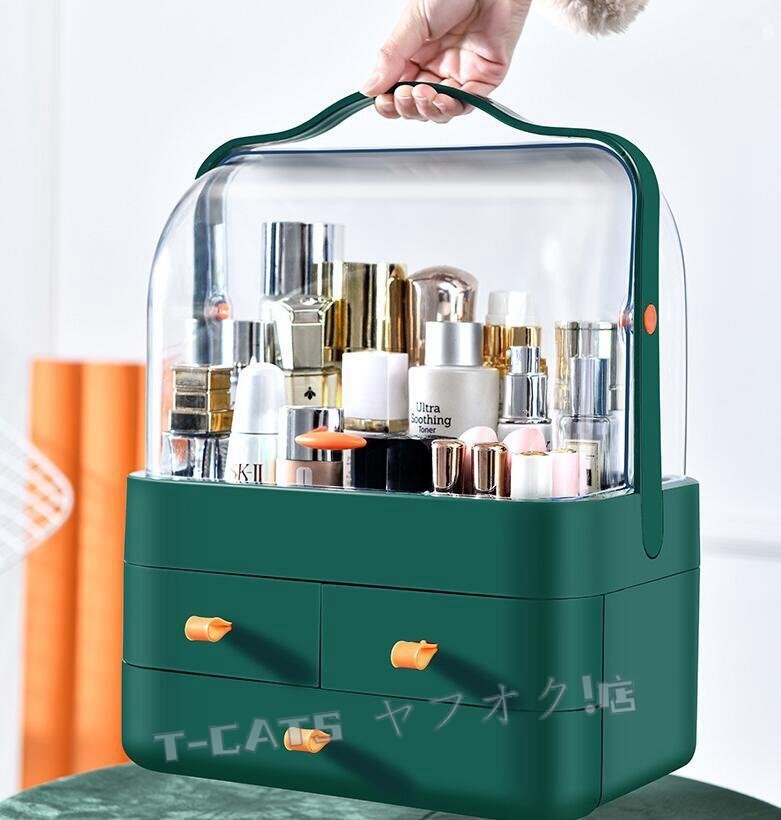 新品☆お色選択可 コスメボックス メイクボックス コスメ メイクケース 持ち運(yùn)び 化粧 収納 大容量 取っ手 メイク 化粧小物 白