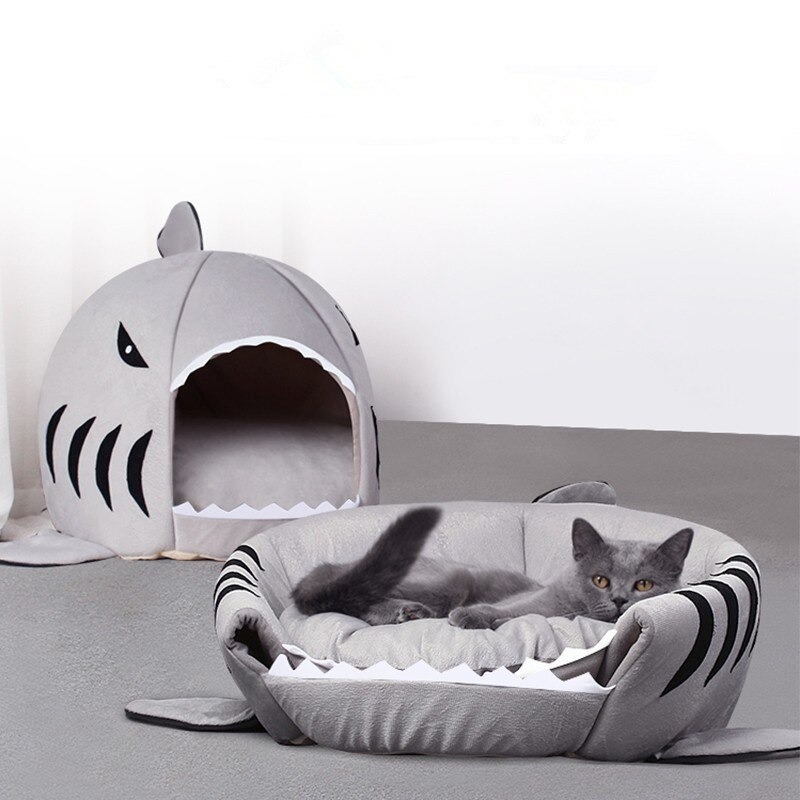 LDL358# シャーク　ハウスペット　ベッド　バスケットクッション　かわいい　カッテンテント　小型犬　貓　マット　S?XSサイズ