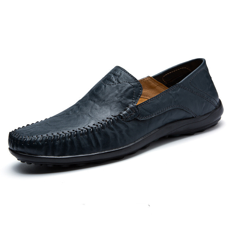 LDL1968# ローファー　メンズ　スリッポン　ビジネスシューズ　モカシン　ドライビングシューズ　紳士靴　ローカット ブルー　24.5cm