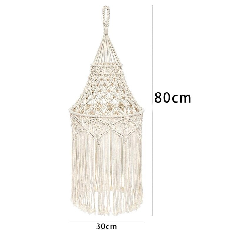 LDL773# マクラメ ランプシェード ペンダントライト カバー リビングルーム ボヘミアン インテリア 寢室 おしゃれ 天然..