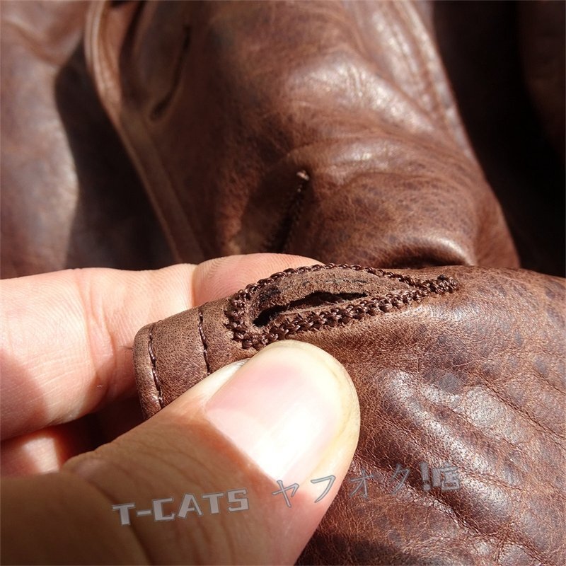 ☆新品レザージャケット 上品　　本革　馬革　1.2mm ライダースジャケット 革ジャン Ｓ～5XL　ブラウン