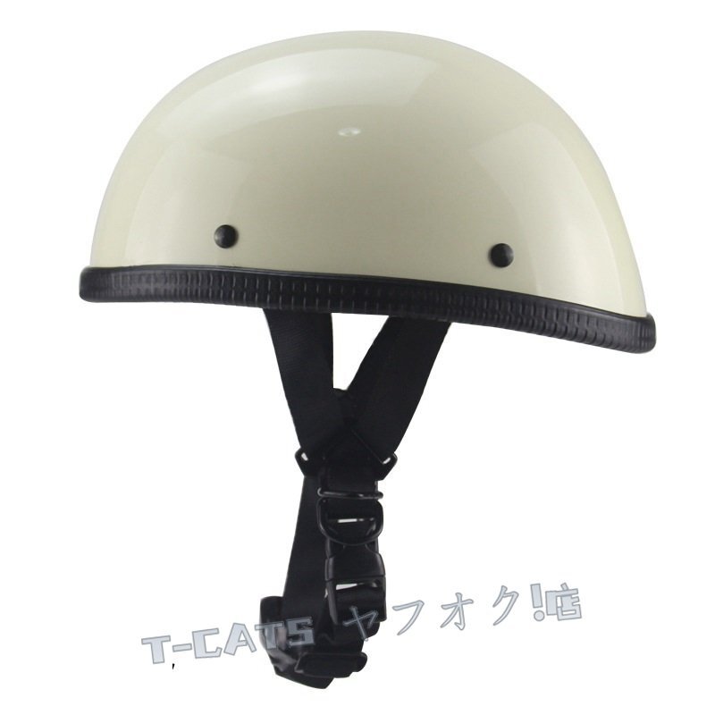 ☆新品人気 ハーフヘルメット バイク ハーフ ハーレー ヘルメット 夏用 ヘルメット 半帽 男女兼用 マットブラック