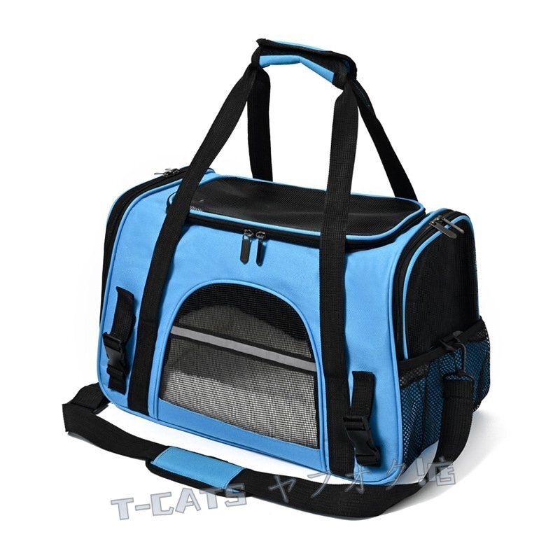 ☆新品キャリーバッグ ペットキャリー ショルダー 手提げ 貓 小型犬 お灑落 通気性 旅行 通院 3way (グレー)