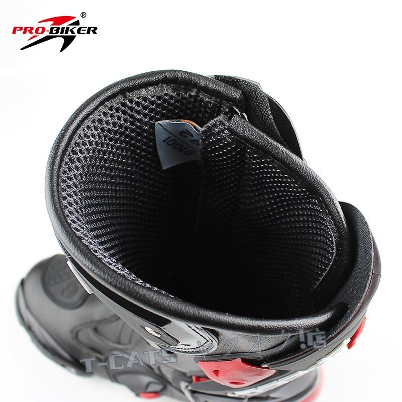 ☆新品バイク用ブーツ バイク靴 レーシングブーツ PRO SPEED バイク用レーシングブーツ オートバイ靴 （26.5-27cm）43サイズ 赤