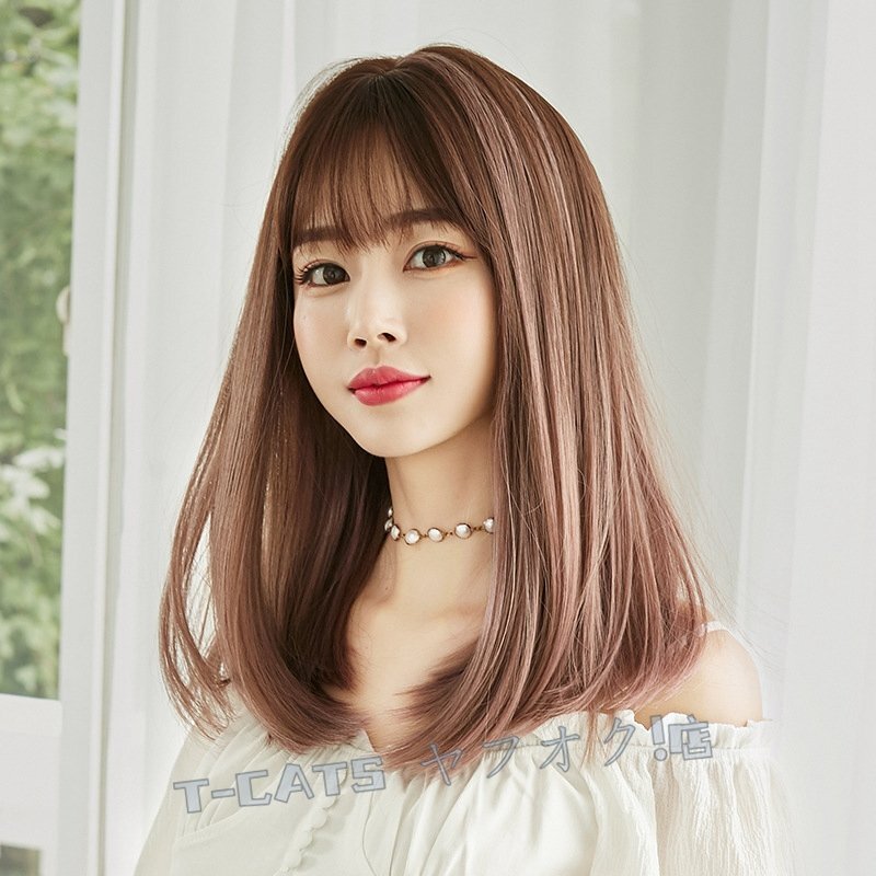新品☆極美品 ロングストレート 人毛ウィッグ フルウィッグ グラデーション かつら