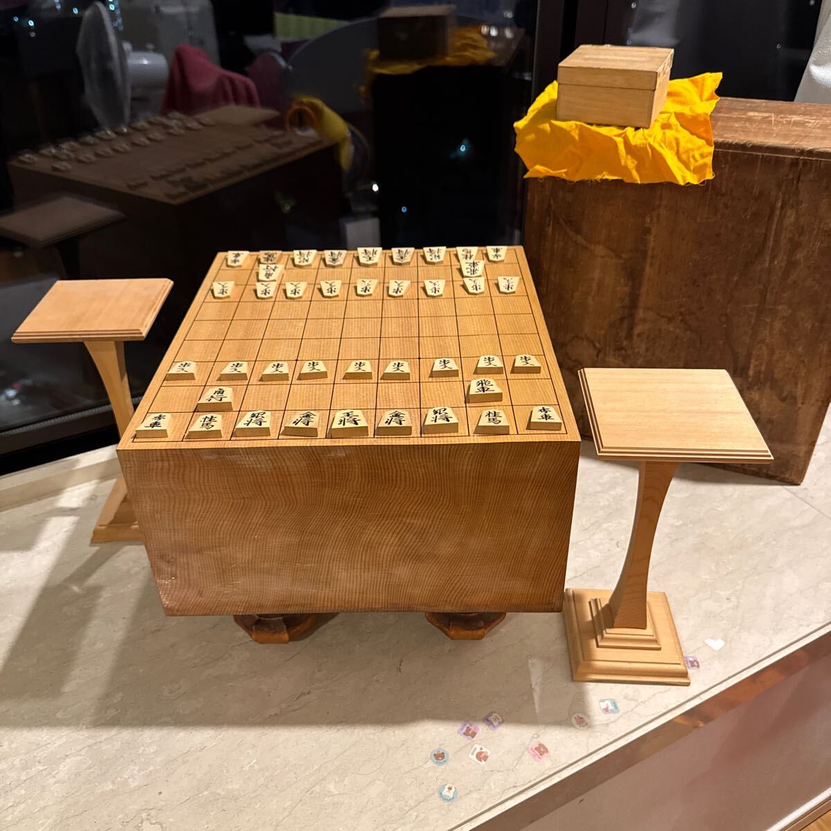17000円 将棋盤 榧6寸駒台 フルセット最高級品 時代物 - 将棋 17000円 将棋盤 榧6寸駒台 フルセット最高級品 時代物 - 将棋