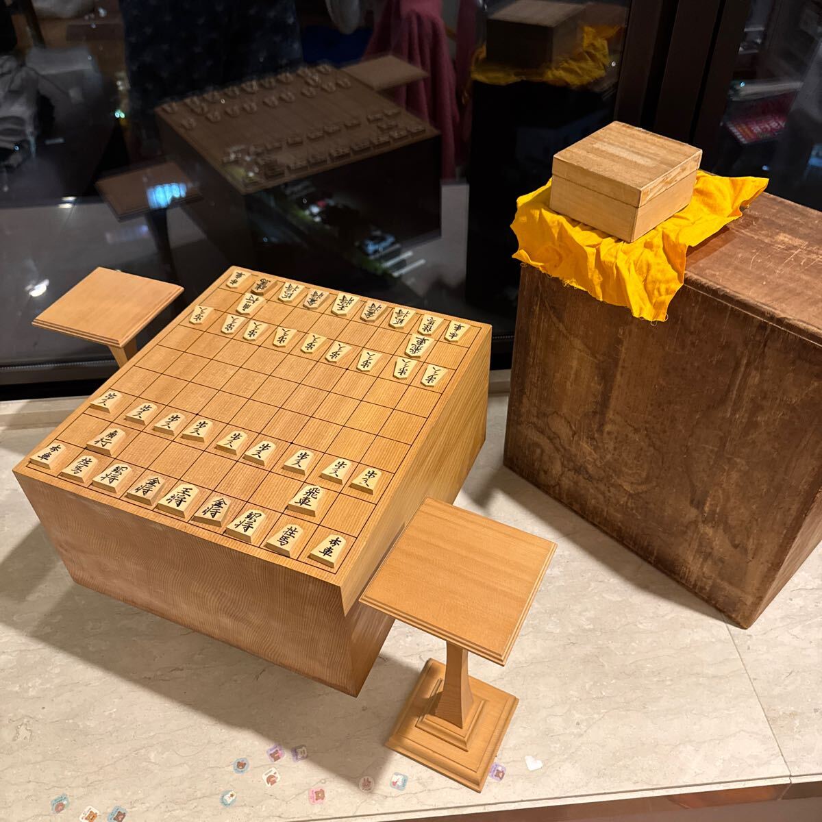 17000円 将棋盤 榧6寸駒台 フルセット最高級品 時代物 - 将棋 17000円 将棋盤 榧6寸駒台 フルセット最高級品 時代物 - 将棋
