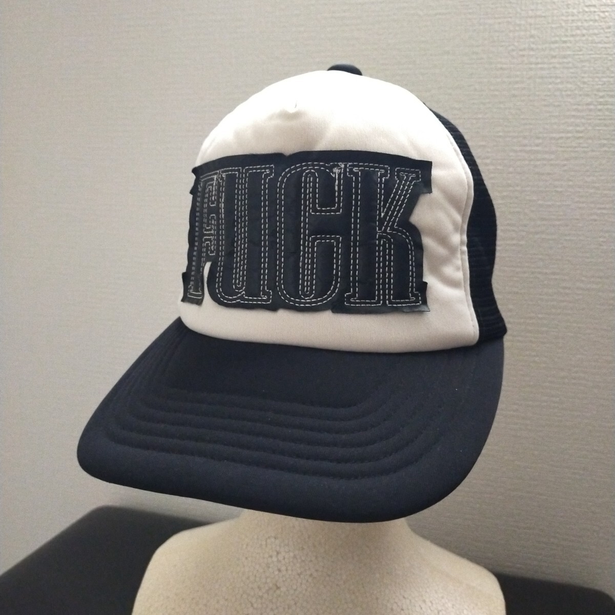 ほぼ未使用 ナンバーナイン 06SS FUCKメッシュキャップ ガンズ期 ほぼ未使用 ナンバーナイン 06SS FUCKメッシュキャップ ガンズ期