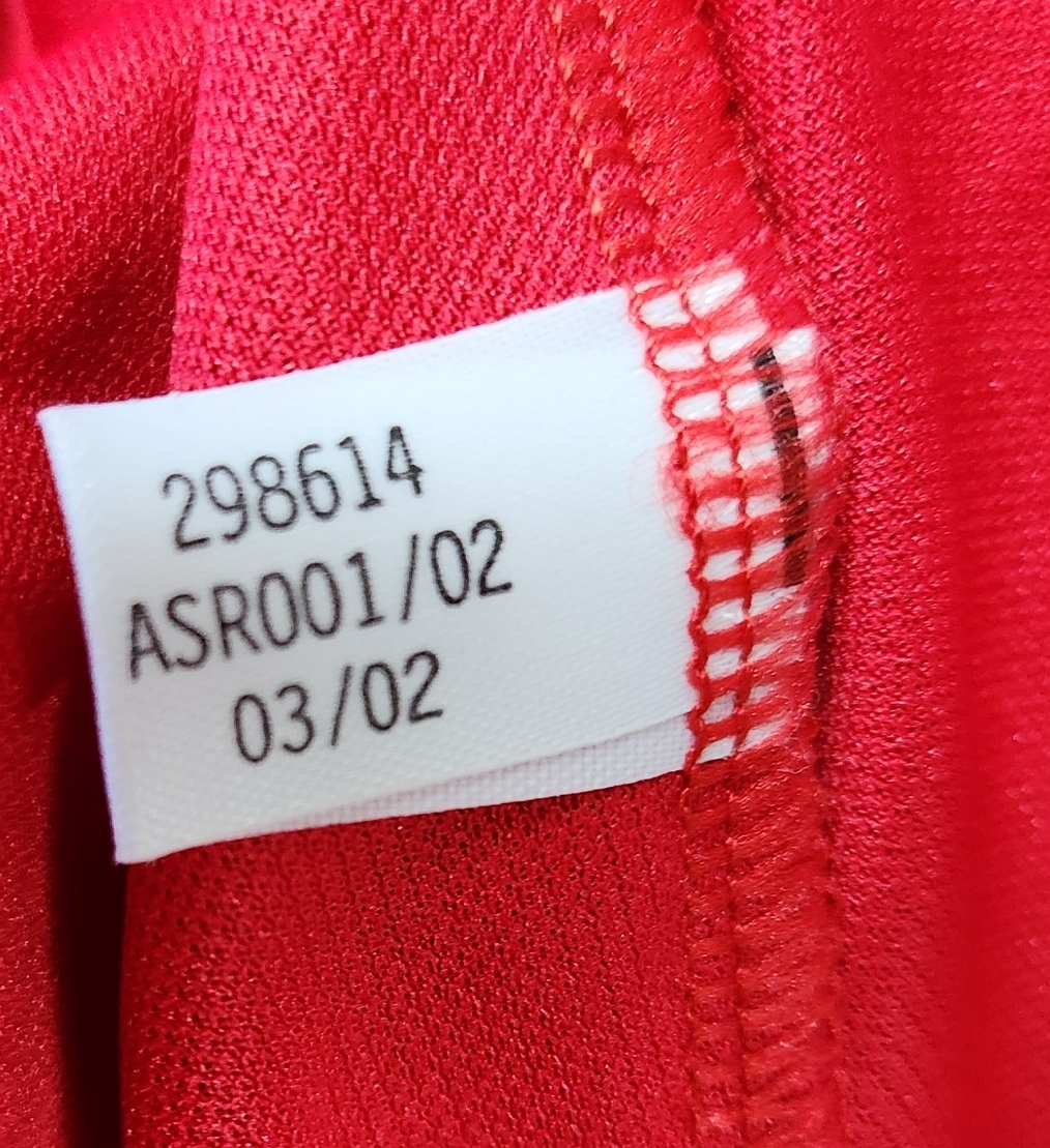 02W杯 トルコ Turkey(H)#11 ハサン?シャシュ HASAN SAS 半袖 FIFAロゴ入り adidas正規(guī) 2002 World Cup仕様 L