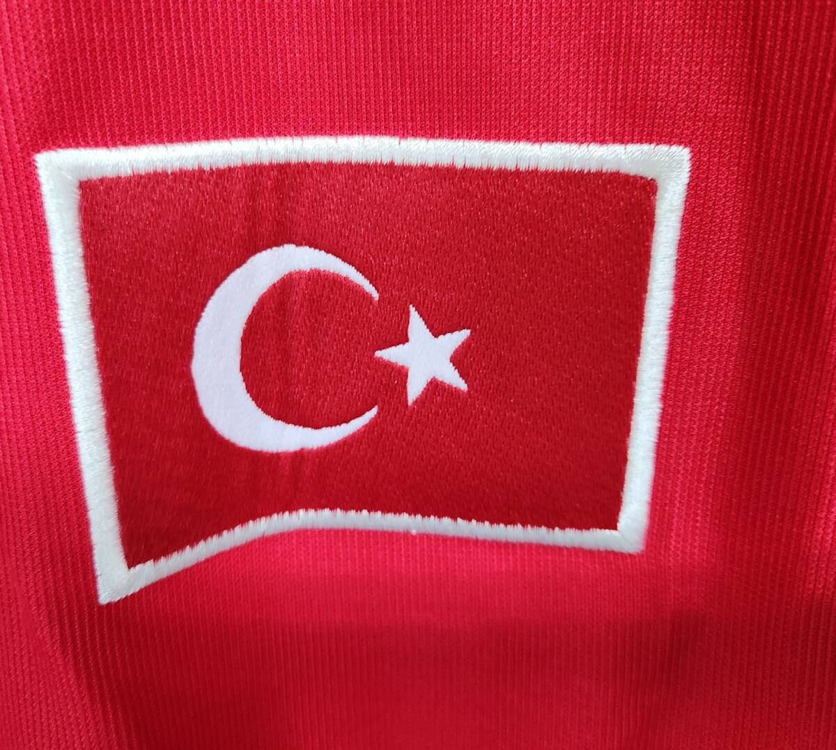 02W杯 トルコ Turkey(H)#11 ハサン?シャシュ HASAN SAS 半袖 FIFAロゴ入り adidas正規(guī) 2002 World Cup仕様 L