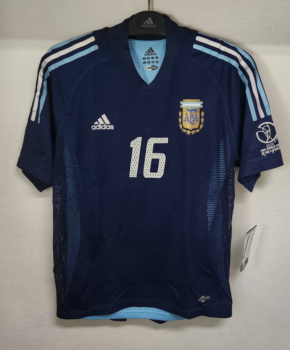 02W杯 アルゼンチン AFA(H)#16 AIMAR パブロ?アイマール 選手用半袖 2002 World CUP仕様 M