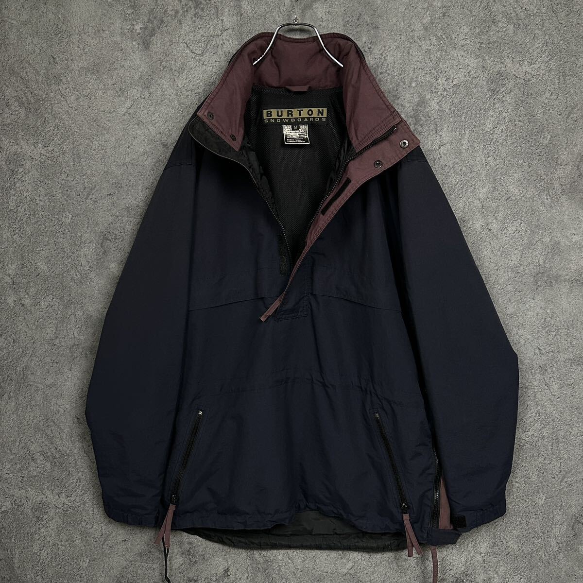BURTON 90s ビンテージ ハーフジップ 2トーン アノラック BURTON 90s ビンテージ ハーフジップ 2トーン アノラック
