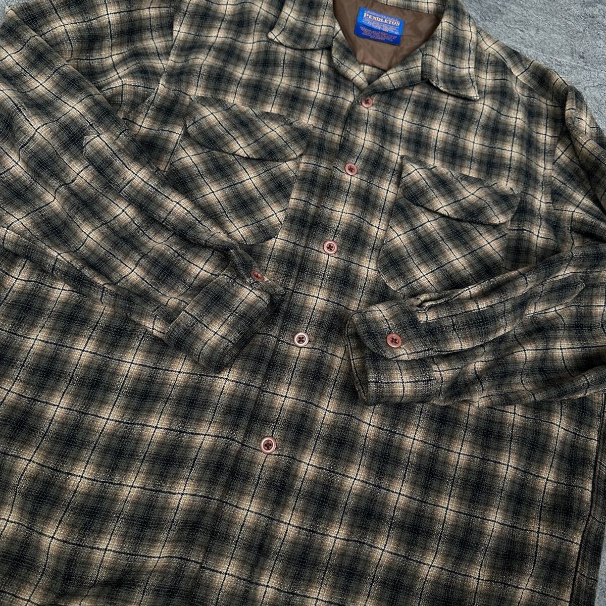 PENDLETON 90s 00s チェック オープンカラー ボードシャツ