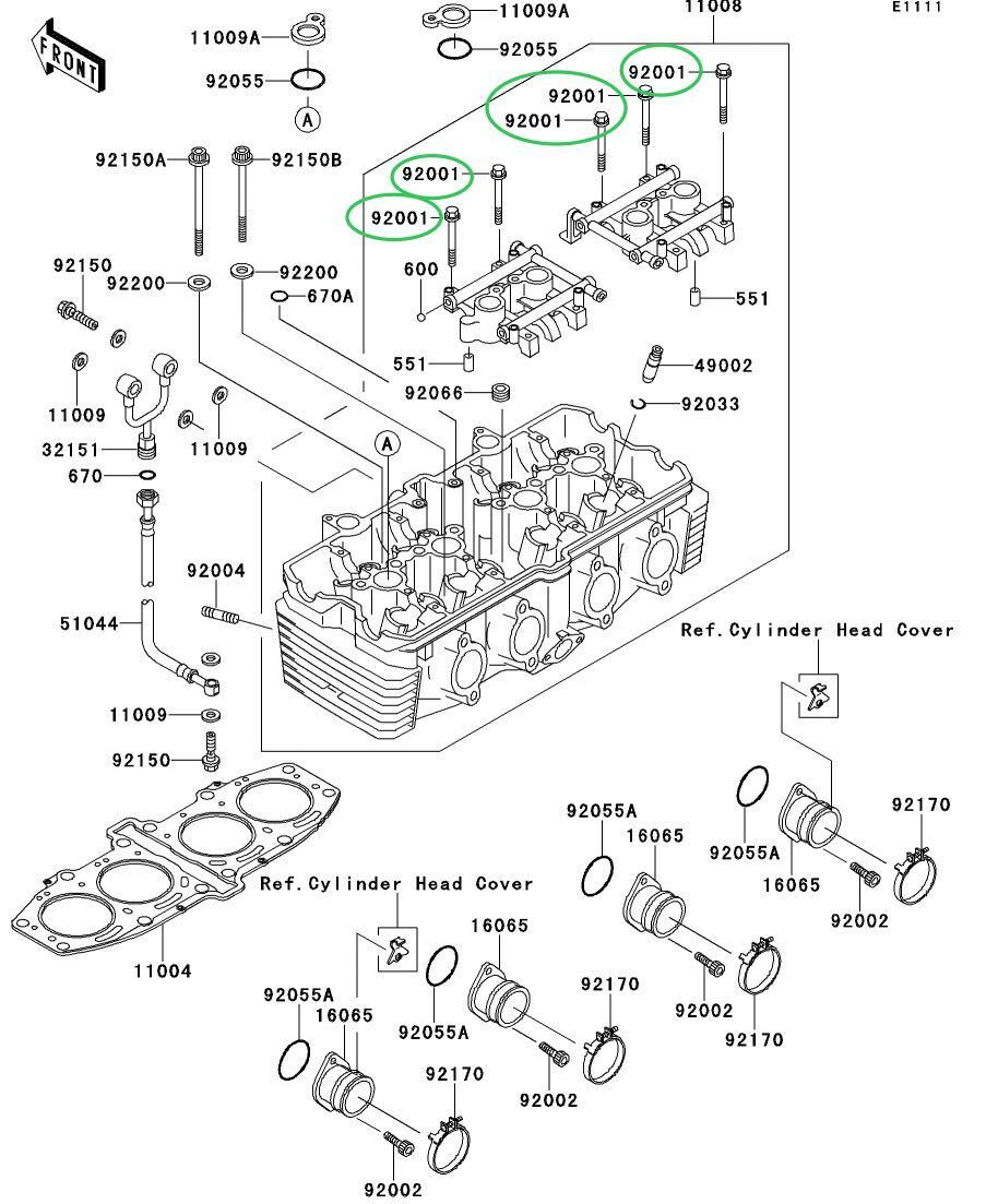 カワサキ純正 ZRX400 ZRX400-2 カムホルダーボルト (バルブ カム カワサキ純正 ZRX400 ZRX400-2 カムホルダーボルト (バルブ カム