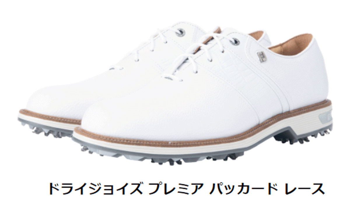 お歳暮ならオンライン 新品■フットジョイ■ドライジョイズ プレミア パッカード レース■53931W■ホワイト/ネイビー■27.5CM(W:EEE)■スパイク■日本仕様■ 27.5cm