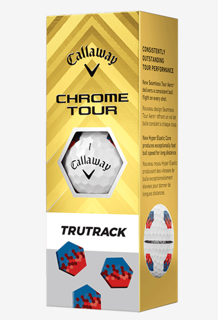 新品■2024.10■キャロウェイ■CHROME TOUR TRUTRACK■５ダース■ハイコントラストにドットも加わり 回転がさらに はっきり くっきり■