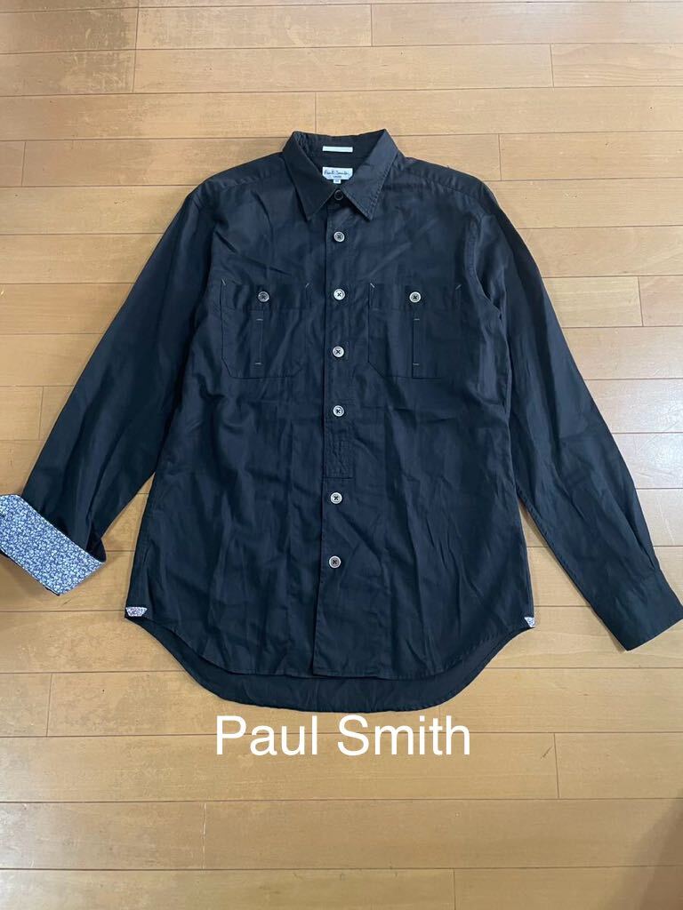 Paul Smith ポール スミス 長袖シャツ ブラック　メンズ　Mサイズ