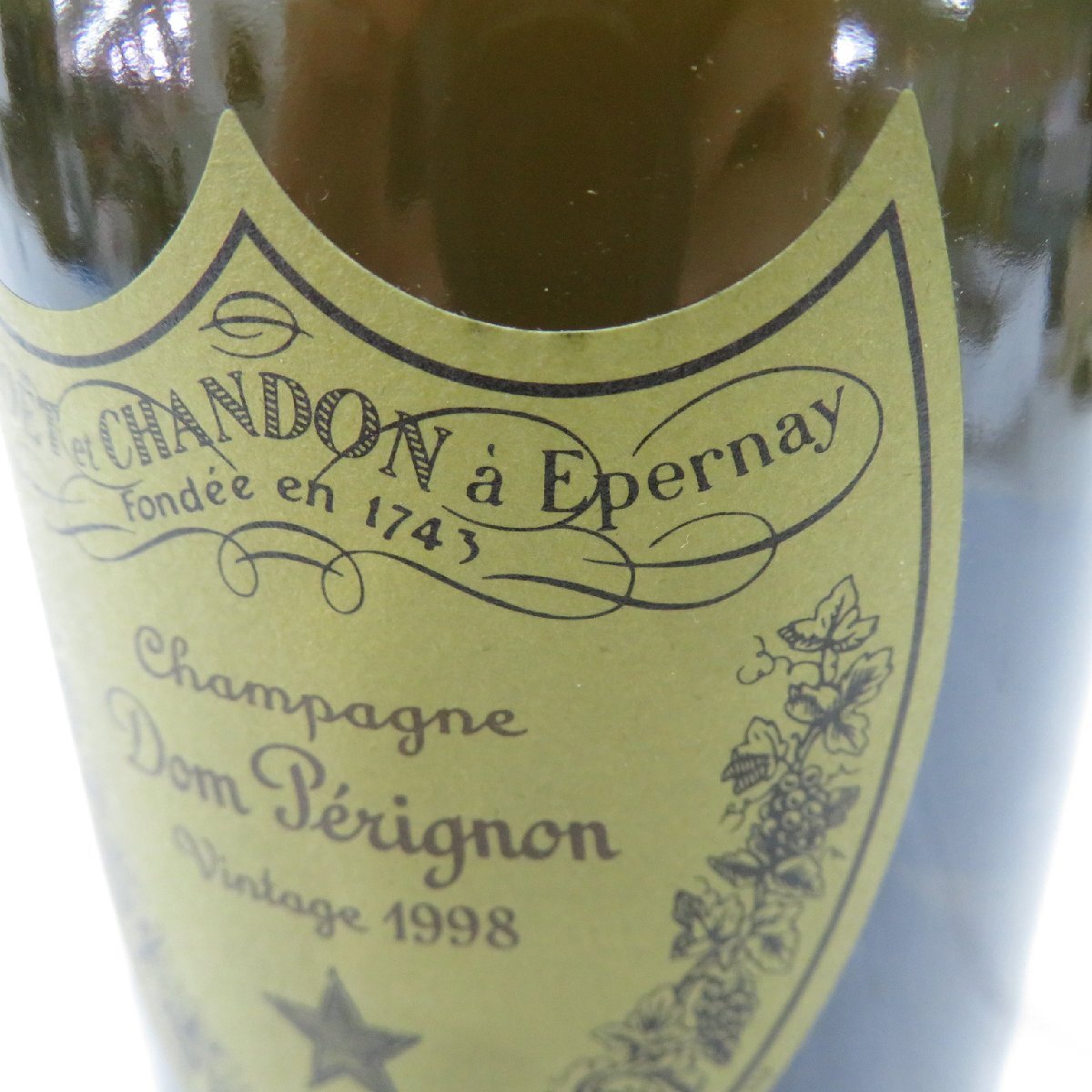 ドンペリニヨン　ヴィンテージ1998 シャンパン750ml 未開栓古酒　箱なし ドンペリニヨン ヴィンテージ1998 シャンパン750ml 未開栓古酒